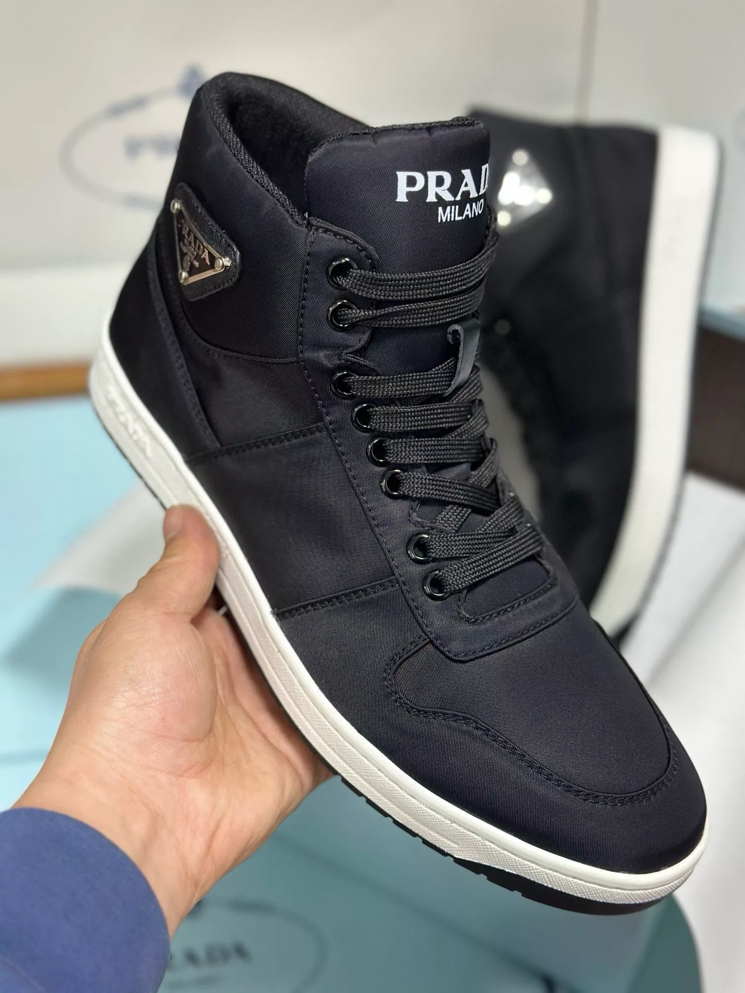 prada high top chaussures pour homme s_12b55364